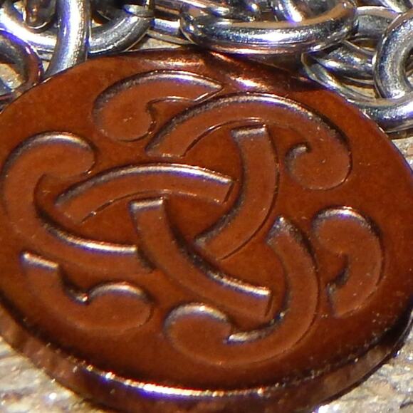 BoHo Vintage Stainless Steel Bronze Celtic Knot Charm Bracelet - Picture 6 of 8